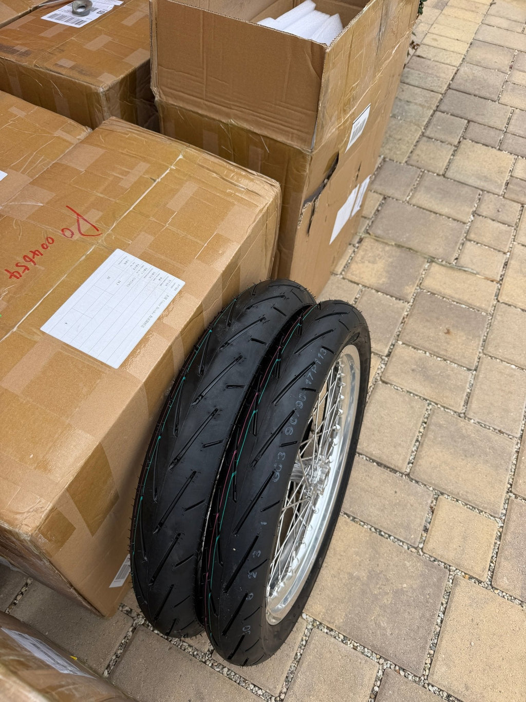 Chrome Talaria Supermoto Wheelset - Installed